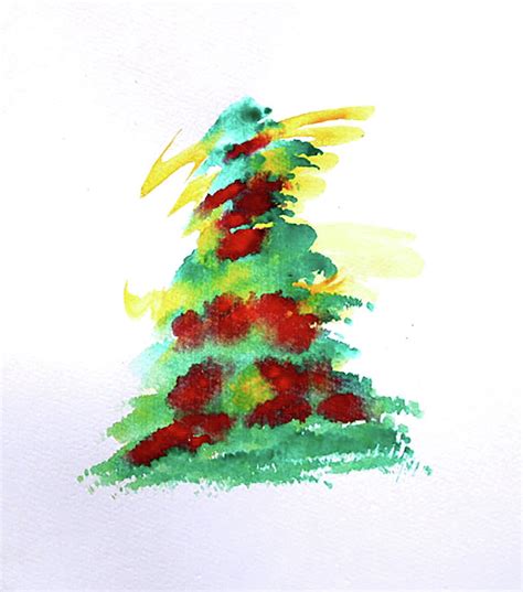 Christmas Tree Watercolor Painting by Moriah Lang - Fine Art America