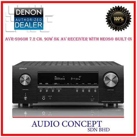 Denon AVR-S960H 7.2 Ch. 90W 8K AV Receiver With HEOS® Built-In +Free ...