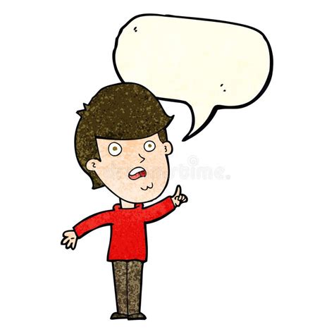 Cartoon Man Asking Question with Thought Bubble Stock Illustration ...