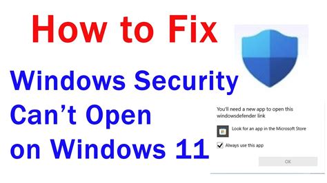 Fix Windows 11 Can't Open Windows Security App Disable Windows Security - YouTube