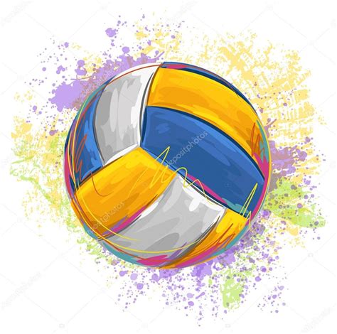 Volleyball ball — Stock Vector © vedvid_ARTS #61861853