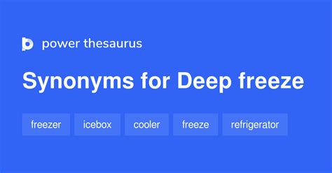 Deep Freeze synonyms - 277 Words and Phrases for Deep Freeze