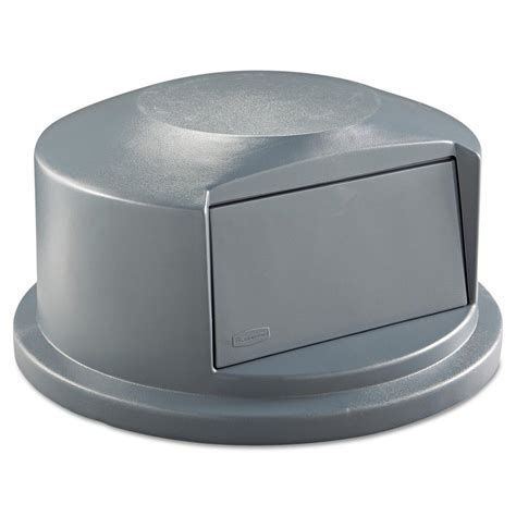 Rubbermaid Commercial Products Brute 44 Gal. Grey Round Trash Can Dome ...