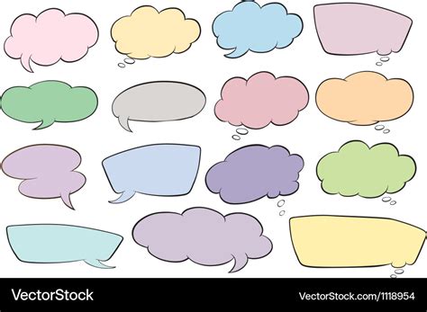 Various shapes of callout Royalty Free Vector Image