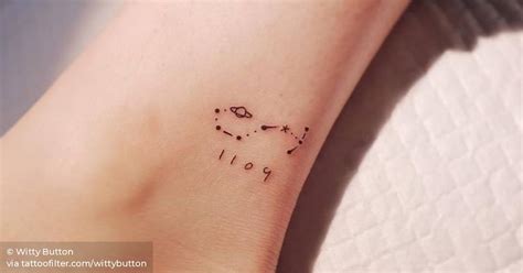 Scorpius constellation tattoo on the ankle.