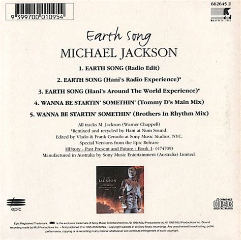 Earth Song - Michael Jackson (Album: HIStory – Past, Present and Future Book I / 1995) | Michael ...