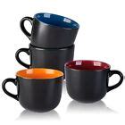 24 Oz Large Coffee Mugs Set Of 4 Jumbo Ceramic Cereal Soup Bowls Mugs With Handl | eBay