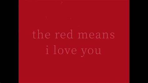 the red means i love you (cover) - YouTube