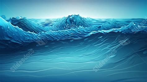 Blue Water Waves Powerpoint Background For Free Download - Slidesdocs