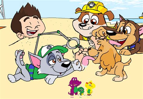 Fun in the Sand with the Paw Patrol by PurpleDino100 on DeviantArt