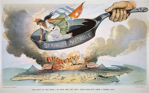 Spanish-American War, 1898. /Namerican Cartoon By Louis Dalrymple, From ...