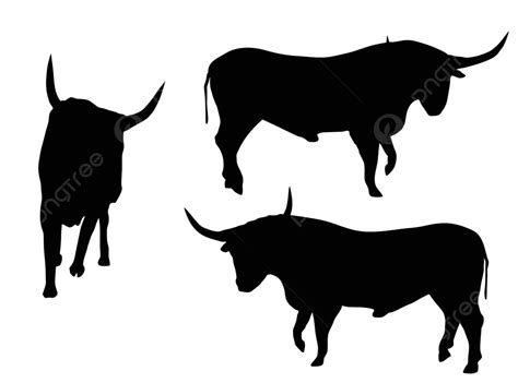Vector Illustration Of Bull Silhouette No People Bullock Graphic Vector, No People, Bullock ...