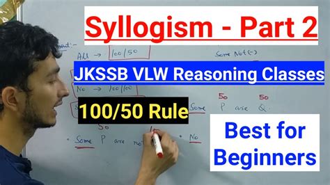 Syllogism - Part 2 | 100/50 Rule | Tricks | JKSSB VLW Reasoning Classes ...