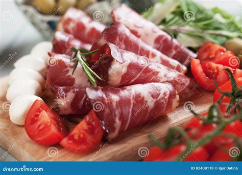 Italian Capocollo, Cured Pork Meat Stock Photo - Image of food, pork: 82408110