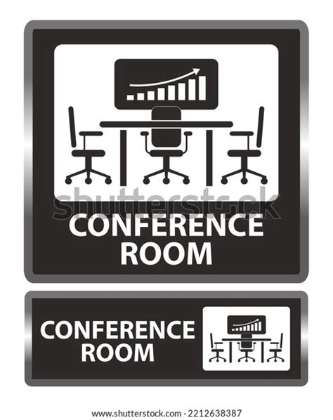 Sign Illustration Conference Room Table Chairs Stock Illustration ...