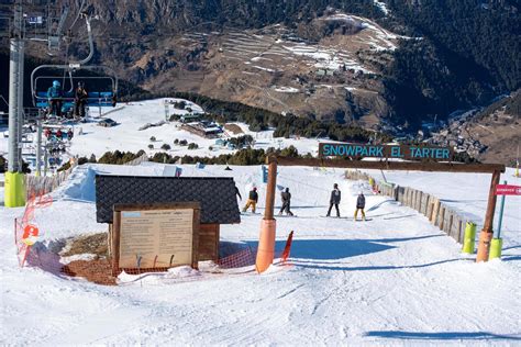 Grandvalira, Andorra . 2021 march 1 . Snow Park at the Grandvalira Ski ...