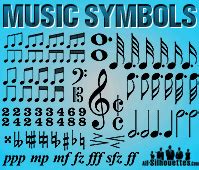 Music Symbols (27031) Free AI, EPS, SVG Download / 4 Vector