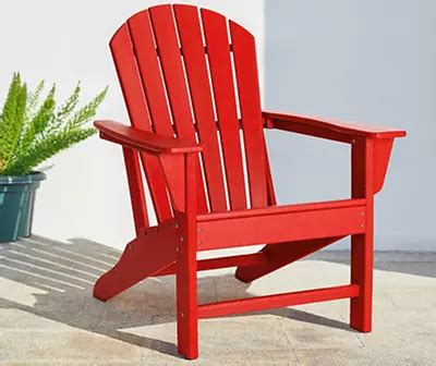Glitzhome Red 5-Piece Adirondack HDPE Outdoor Chair & 35.5" Coffee Table Set | Big Lots