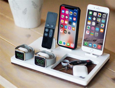 This multi-device charging station helps you avoid a tangled mess of cords