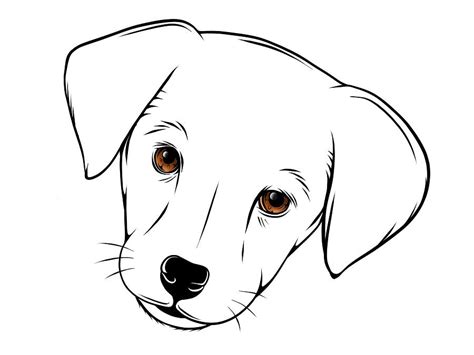 Silhouette simple head baby dog. illustration face Digital Art by Dean Zangirolami - Fine Art ...