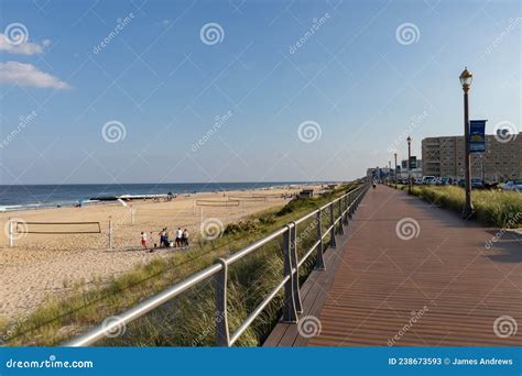 Long Branch Beach Boardwalk and Shore Along the Atlantic Ocean in Long ...