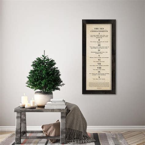 Framed Ten Commandments Parchment Wall Art – Honeycomb Proverbs