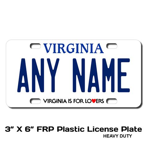 Virginia Replica State License Plate for Bikes, Bicycles, ATVs, Cart ...