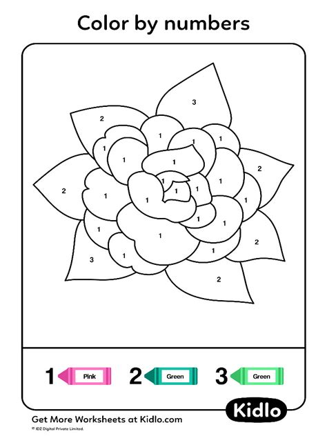 Color By Numbers Flowers Free