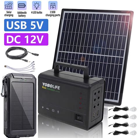 Portable Generator Solar Panel Kit with Battery Charger and Power Bank ...