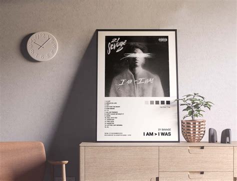 21 Savage - I Am > I Was Album Cover Poster | Architeg Prints