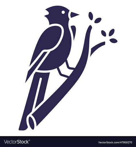 Blue jay bird black Royalty Free Vector Image - VectorStock