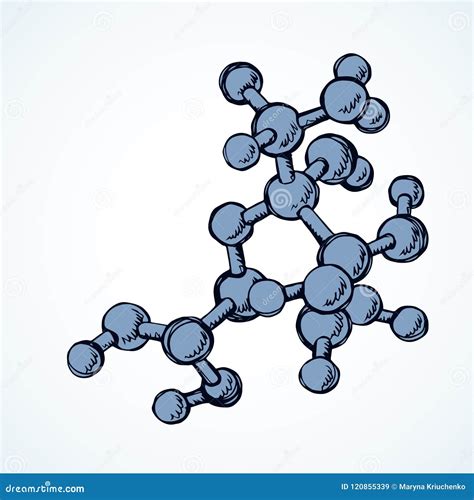 Chemical Structure. Vector Drawing Stock Vector - Illustration of chemistry, biology: 120855339