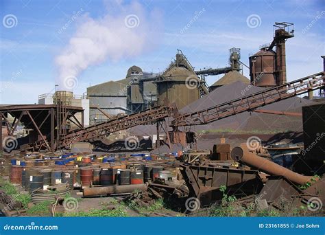 Steel mill stock image. Image of america, north, steelmill - 23161855