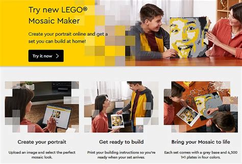 LEGO Mosaic Maker Now Available Online