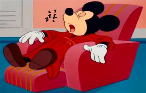 Mickey Mouse sleeping in his chair | Mickey mouse wallpaper, Mickey mouse and friends, Mickey