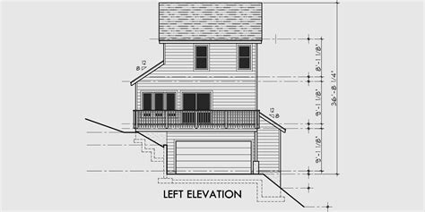 Sloping Lot House Plans, House Plans With Side Garage, Narrow Lot