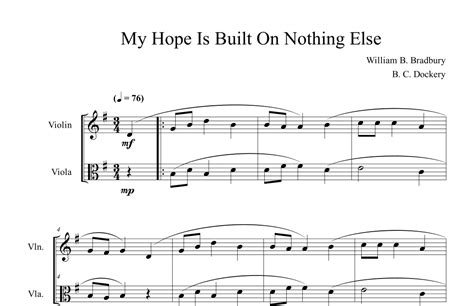 My Hope is Built on Nothing Less (Violin and Viola Duet) (arr. B. C ...