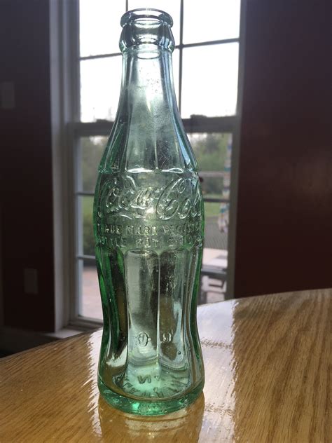 Vintage Green Glass Coca Cola Bottle; Antique Coke Bottle, Marked Niagara Falls, NY