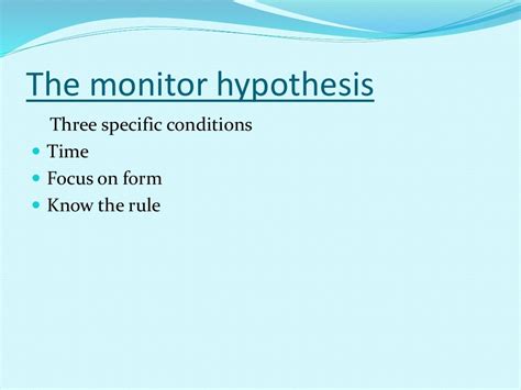 Krashen monitor model