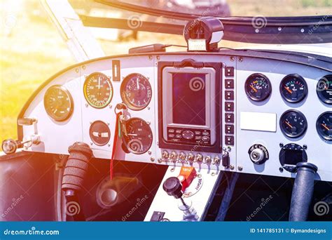 Cockpit of Small Airplane . Stock Image - Image of instruments, flight: 141785131