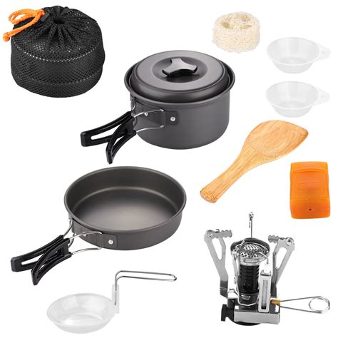 10 Pcs Lightweight Camping Cookware Set by KevenAnna - Review