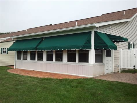 Protect a south facing enclosed porch by installing porch awnings to ...