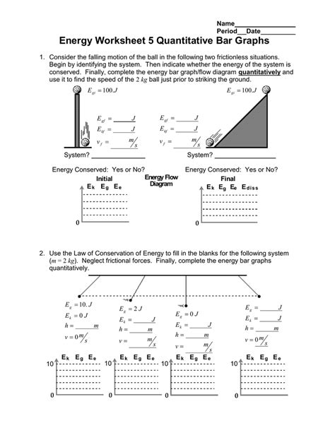 Energy Worksheet 5 Quantitative Bar Graphs