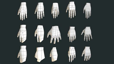 Low Poly 3d Hand Model