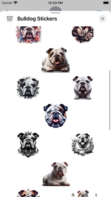 Bulldog Stickers by Paul Scott