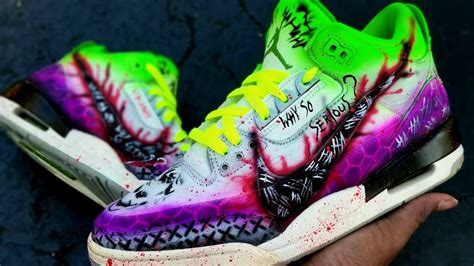 CUSTOM JORDAN 3 JOKER!!(CUSTOM SHOES) Timelapse - YouTube