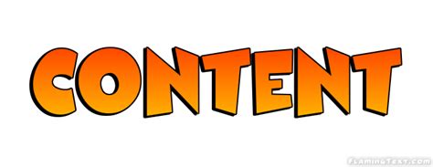 content Logo | Outil de conception de logo gratuit de Flaming Text