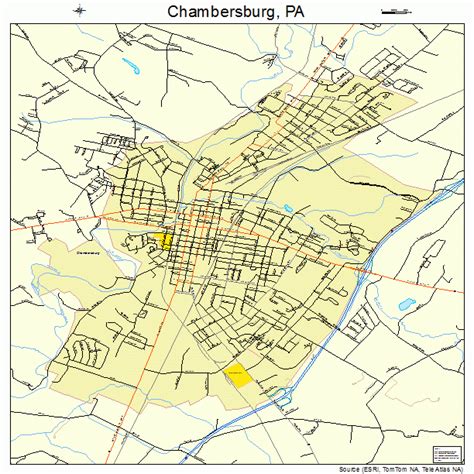 Chambersburg Pennsylvania Street Map 4212536