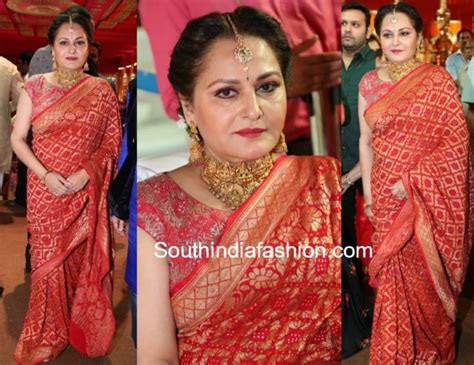 Jaya Prada in a Banarasi saree – South India Fashion