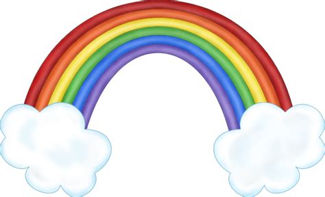 Free Rainbow And Clouds Graphic Transparent Png Files And Paint ...